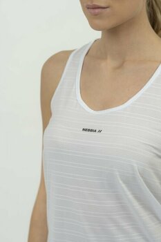 Fitness shirt Nebbia FIT Activewear Tank Top “Airy” with Reflective Logo White XS Fitness shirt - 2