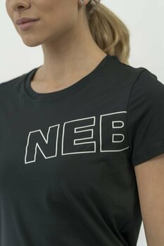 T-shirt de fitness Nebbia FIT Activewear Functional T-shirt with Short Sleeves Black XS T-shirt de fitness - 2