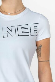 T-shirt de fitness Nebbia FIT Activewear Functional T-shirt with Short Sleeves White XS T-shirt de fitness - 2