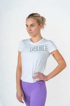 Fitness T-Shirt Nebbia FIT Activewear Functional T-shirt with Short Sleeves White XS Fitness T-Shirt - 4