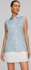 Polo majice Puma Womens Cloudspun Whitewater Sleeveless Lucite/Navy Blazer - 2