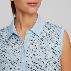 Polo majice Puma Womens Cloudspun Whitewater Sleeveless Lucite/Navy Blazer - 3
