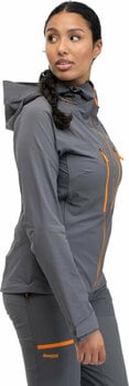 Giacca outdoor Bergans Cecilie Mountain Softshell Jacket Women Solid Dark Grey/Cloudberry Yellow S Giacca outdoor - 5