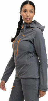Outdoor Jacket Bergans Cecilie Mountain Softshell Jacket Women Solid Dark Grey/Cloudberry Yellow S Outdoor Jacket - 6