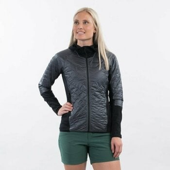 Outdoor Jacket Bergans Cecilie Light Insulated Hybrid Jacket Women Solid Dark Grey/Black S Outdoor Jacket - 2