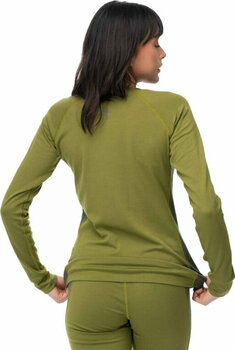 Termikus fehérnemű Bergans Cecilie Wool Long Sleeve Women Green/Dark Olive Green XS Termikus fehérnemű - 4