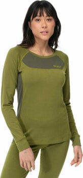 Sous-vêtements thermiques Bergans Cecilie Wool Long Sleeve Women Green/Dark Olive Green S Sous-vêtements thermiques - 2