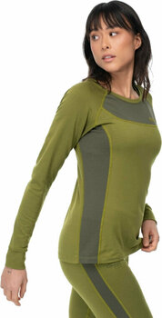 Termo spodnje perilo Bergans Cecilie Wool Long Sleeve Women Green/Dark Olive Green S Termo spodnje perilo - 3