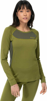 Sous-vêtements thermiques Bergans Cecilie Wool Long Sleeve Women Green/Dark Olive Green M Sous-vêtements thermiques - 2