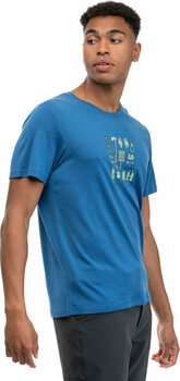 Outdoor T-Shirt Bergans Graphic Wool Tee Men North Sea Blue/Jade Green/Navy Blue S T-Shirt - 3