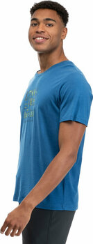 T-shirt de exterior Bergans Graphic Wool Tee Men North Sea Blue/Jade Green/Navy Blue S T-Shirt - 5