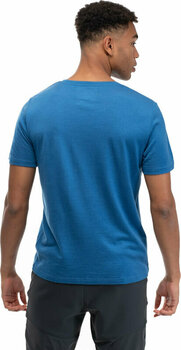 T-shirt de exterior Bergans Graphic Wool Tee Men North Sea Blue/Jade Green/Navy Blue XL T-Shirt - 4