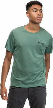 Udendørs T-shirt Bergans Graphic Wool Tee Men Dark Jade Green/Navy Blue M T-shirt - 2