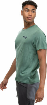 Outdoor T-Shirt Bergans Graphic Wool Tee Men Dark Jade Green/Navy Blue M T-Shirt - 4