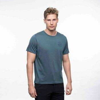 T-shirt de exterior Bergans Graphic Wool Tee Men Orion Blue S T-Shirt - 3