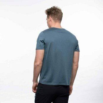 Camisa para exteriores Bergans Graphic Wool Tee Men Orion Blue S Camiseta - 5