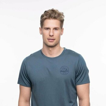 T-shirt de exterior Bergans Graphic Wool Tee Men Orion Blue M T-Shirt - 2