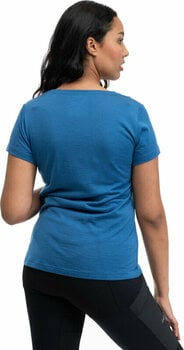 Outdoorové tričko Bergans Graphic Wool Tee Women North Sea Blue/Jade Green/Navy Blue XS Outdoorové tričko - 4