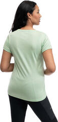 Outdoor T-Shirt Bergans Graphic Wool Tee Women Light Jade Green/Chianti Red - 4