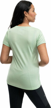 Тениска Bergans Graphic Wool Tee Women Light Jade Green/Chianti Red XS Тениска - 5