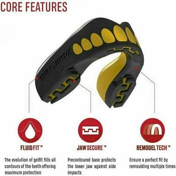 Hockey Mouth Guard Safe Jawz Extro Series Self-Fit Goldie SR UNI Hockey Mouth Guard - 4