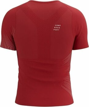 Koszulka do biegania z krótkim rękawem Compressport Performance SS Tshirt M High Risk Red/White XL Koszulka do biegania z krótkim rękawem - 2