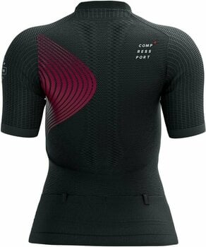 Running t-shirt with short sleeves
 Compressport Trail Postural SS Top W Black/Persian Red XS Running t-shirt with short sleeves - 2