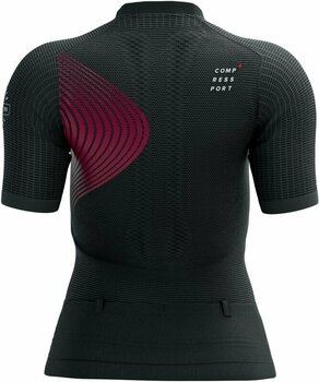 Löpartröja med kort ärm Compressport Trail Postural SS Top W Black/Persian Red S Löpartröja med kort ärm - 2