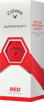 Нова топка за голф Callaway Supersoft Matte 2023 Red - 4