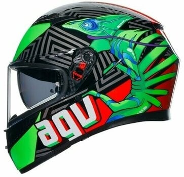 Helmet AGV K3 Kamaleon Black/Red/Green S Helmet - 2