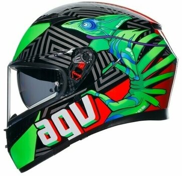 Hjelm AGV K3 Kamaleon Black/Red/Green XS Hjelm - 2