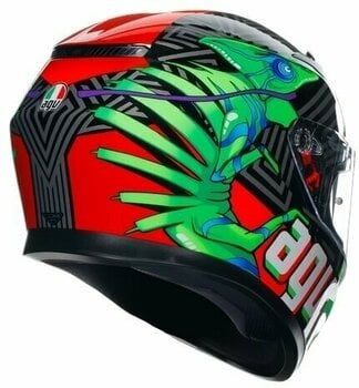 Přilba AGV K3 Kamaleon Black/Red/Green XS Přilba - 5