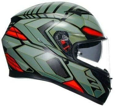 Helmet AGV K3 Decept Matt Black/Green/Red L Helmet - 4