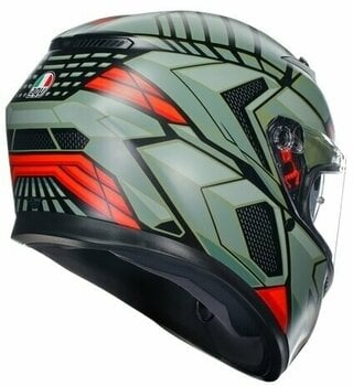 Helmet AGV K3 Decept Matt Black/Green/Red L Helmet - 5