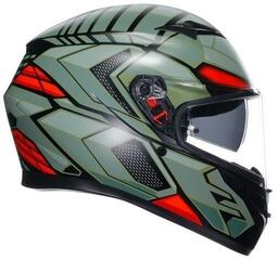 Kask AGV K3 Decept Matt Black/Green/Red XL Kask - 3