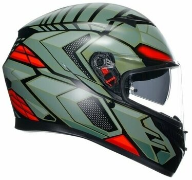 Helmet AGV K3 Decept Matt Black/Green/Red XL Helmet - 4