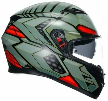 Каска AGV K3 Decept Matt Black/Green/Red XS Каска - 4