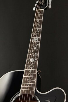 Jumbo elektro-akoestische gitaar Takamine EF450C-TT Black Burst - 9