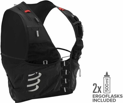 Running backpack Compressport UltRun S Pack Evo 10 Black XS Running backpack - 2