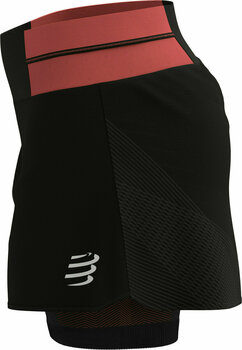 Hardloopshorts Compressport Performance Skirt Black/Coral M Hardloopshorts - 8