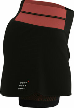 Σορτς Τρεξίματος Compressport Performance Skirt Black/Coral L Σορτς Τρεξίματος - 4