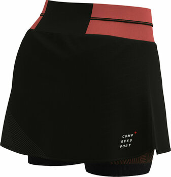 Hardloopshorts Compressport Performance Skirt Black/Coral L Hardloopshorts - 5