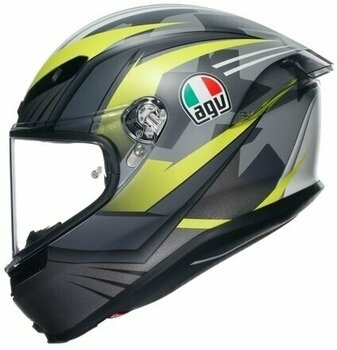Helmet AGV K6 S Excite Matt Camo/Yellow Fluo XL Helmet - 4