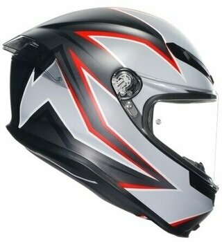 Helmet AGV K6 S Flash Matt Black/Grey/Red L Helmet - 4