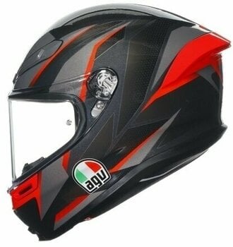 Bukósisak AGV K6 S Slashcut Black/Grey/Red S Bukósisak - 2