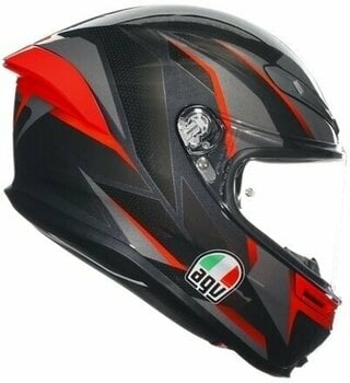 Helmet AGV K6 S Slashcut Black/Grey/Red S Helmet - 4