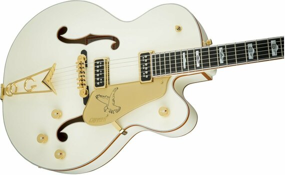 Semi-Acoustic Guitar Gretsch G6136T-55GE Vintage Select Edition '55 White Falcon Vintage White - 4