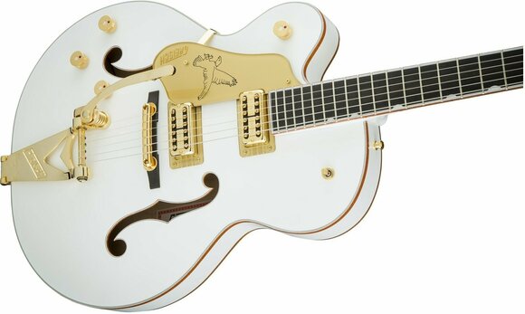 Halbresonanz-Gitarre Gretsch G6136TLH-WHT Players Edition White Falcon LH Weiß - 4