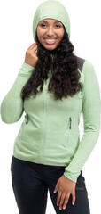 Outdoorová mikina Bergans Rabot Active Mid Hood Women Light Jade Green - 3