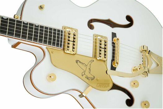 Halvakustisk guitar Gretsch G6136TLH-WHT Players Edition White Falcon LH hvid - 6
